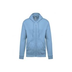 Bluza z kapturem i zamkiem błyskawicznym Kariban. Niebieskie bluzy KARIBAN, m, bez wzorów, z bawełny, z kapturem. Za 195.50 zł.