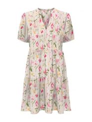 ONLY Sukienka letnia Nova 15222215 Beżowy Regular Fit. Brązowe sukienki Only, na lato, xl, bez wzorów, z wiskozy, bez kołnierzyka, bez ramiączek. Za 159.99 zł.