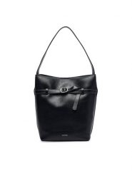 Calvin Klein Torebka Buckle Medium Bucket LV04F3551G Czarny. Czarne torebki klasyczne Calvin Klein, bez wzorów, ze skóry, bez dodatków. Za 649.99 zł.