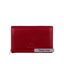 Czerwony portfel damski z grawerem skórzany Canaletto PD1225Cs165 GR RFIDPS. Czerwone portfele bez wzorów, ze skóry. Za 170.00 zł.