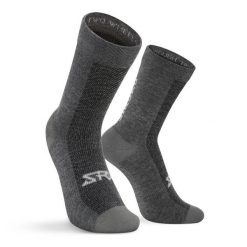 Skarpetki rowerowe z wełną merino kolarsjie unisex SRX Maloja. Szare skarpety SIROKO, bez wzorów, z elastanu. Za 76.00 zł.