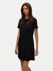 Vero Moda Sukienka codzienna Luna 10325626 Czarny Regular Fit. Czarne sukienki Vero Moda, na co dzień, xl, bez wzorów, z bawełny, bez kołnierzyka, bez ramiączek, proste. Za 89.99 zł.