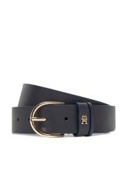 Tommy Hilfiger Pasek Damski Essential Effortless 3.5 AW0AW17757 Granatowy. Niebieskie paski TOMMY HILFIGER, bez wzorów, ze skóry. Za 259.99 zł.