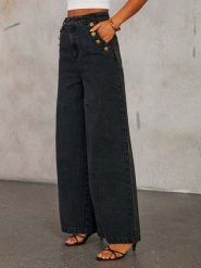 Tazga Dżinsy - Comfort fit - w kolorze czarnym rozmiar: 38. Czarne jeansy Tazga, bez wzorów, z podwyższonym stanem. Za 199.49 zł.