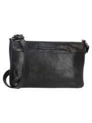 Micmacbags Skórzana torebka w kolorze czarnym - 26 x 17 x 4 cm rozmiar: onesize. Czarne torby na ramię Micmacbags, bez wzorów, z materiału, na ramię, bez dodatków. Za 195.99 zł.