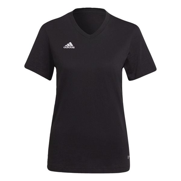Koszulka Entrada 22. Czarne bluzki Adidas, bez wzorów, sportowe, bez kołnierzyka, bez ramiączek. Za 71.00 zł.