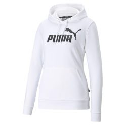 Bluza damska z kapturem Puma Essentiel. Białe bluzy Puma, m, bez wzorów, z kapturem. Za 96.90 zł.
