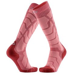Welniane skarpety narciarski kobieta Therm-ic Ski Warm Lady wysokosc kolana. Czerwone rękawiczki THERM-IC, bez wzorów, z elastanu. Za 139.00 zł.