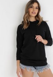 Czarna Bluza Antyne. Czarne bluzy Born2be, s, z aplikacjami, bez kaptura. Za 74.99 zł.