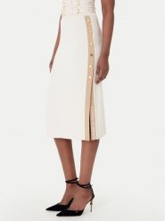 Elisabetta Franchi Spódnica midi GK-27S-61E2-V340 Beżowy Regular Fit. Brązowe spódnice Elisabetta Franchi, s, bez wzorów, z wiskozy, midi. Za 1,449.00 zł.