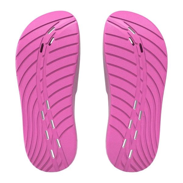 Klapki basenowe antypoślizgowe damskie Speedo Slides. Białe klapki Speedo, bez wzorów, z materiału, bez obcasa. Za 75.99 zł.