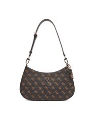Guess Torebka Noelle II HWQG96 72180 Brązowy. Brązowe torebki klasyczne Guess, z aplikacjami, ze skóry, bez dodatków. Za 549.99 zł.