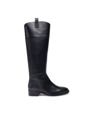 ALOHAS Kozaki Billie S100445-01 Czarny. Czarne kozaki ALOHAS, ze skóry, bez obcasa, na płaskiej podeszwie, bez zapięcia. Za 1,479.00 zł.