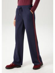 Aniston Spodnie w kolorze granatowym rozmiar: 44. Niebieskie spodnie materiałowe Aniston, bez wzorów, z materiału, z podwyższonym stanem. Za 74.28 zł.