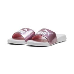Klapki damskie Puma Popcat 20 Girlpower. Białe klapki Puma, bez wzorów, z materiału, bez obcasa. Za 149.00 zł.