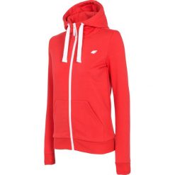 Bluza damska BLD300A - czerwony. Czerwone bluzy 4f, bez wzorów, z dzianiny, z kapturem. Za 149.99 zł.