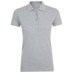 Damska Koszulka Polo Phoenix Melange. Szare koszulki polo SOL'S, s, bez wzorów, bez kołnierzyka, bez ramiączek. Za 152.99 zł.