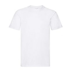 Koszulka Unisex Dla Dorosłych Super Premium. Białe bluzki FRUIT OF THE LOOM, xl, bez wzorów, sportowe, bez kołnierzyka, bez ramiączek. Za 36.99 zł.
