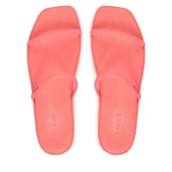 Klapki Crocs. Czerwone klapki Crocs, bez wzorów, bez obcasa. Za 179.99 zł.