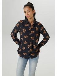 Aniston Bluzka w kolorze czarno-brązowym rozmiar: 40. Czarne bluzki Aniston, bez wzorów, bez kołnierzyka, bez ramiączek. Za 65.23 zł.