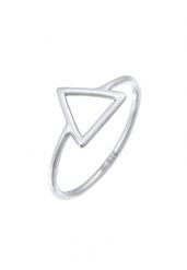 Elli Damski trójkąt Geo Trend filigranowy w srebrze próby 925 Sterling Silver Pierścionki 1 ct. Szare pierścionki Elli, srebrne. Za 207.39 zł.