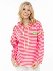 Zwillingsherz Bluza w kolorze jasnoróżowym rozmiar: S/M. Różowe bluzy sportowe Zwillingsherz, m, bez wzorów, z kapturem. Za 129.75 zł.