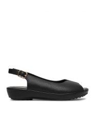 Go Soft Sandały CEO-R25SS02354 Czarny. Czarne sandały GO SOFT, bez wzorów, ze skóry, bez obcasa, na płaskiej podeszwie, bez zapięcia. Za 119.99 zł.