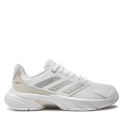 Buty do tenisa adidas. Białe obuwie sportowe Adidas, bez zapięcia, tenisowe. Za 249.99 zł.