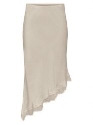 ONLY Spódnica midi Faraya 15380116 Kremowy Slim Fit. Białe spódnice Only, l, bez wzorów, z syntetyku, midi. Za 149.99 zł.