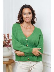 So Cachemire Kardigan "Laem" w kolorze zielonym rozmiar: XL. Zielone kardigany So Cachemire, xl, bez wzorów, z kaszmiru. Za 187.99 zł.