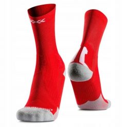 Skarpety unisex X-Socks Bike Perform Crew Rocket Red R110. Czerwone skarpety X Socks, bez wzorów. Za 120.00 zł.