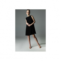 SUKIENKA SUMMER GAL. Czarne sukienki Madnezz, m, z aplikacjami, z bawełny, bez kołnierzyka, bez ramiączek. Za 169.00 zł.