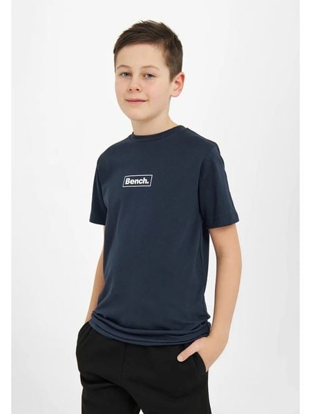 Bench Koszulka "Angus" w kolorze granatowym rozmiar: 140. Brązowe bluzki Bench, bez wzorów, z bawełny, bez kołnierzyka, bez ramiączek. Za 25.95 zł.
