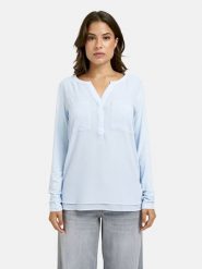 Milano Italy Bluzka w kolorze błękitnym rozmiar: M. Niebieskie bluzki Milano Italy, m, bez wzorów, z wiskozy, bez kołnierzyka, bez ramiączek. Za 126.99 zł.