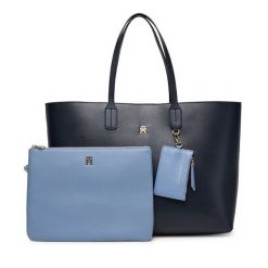 Torebka Tommy Hilfiger. Niebieskie shopper TOMMY HILFIGER, bez wzorów, bez dodatków. Za 699.99 zł.