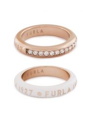 Furla Zestaw 2 pierścionków 1927 WJ00251 K22000 3914S Różowe złoto. Czerwone pierścionki Furla, metalowe. Za 299.99 zł.