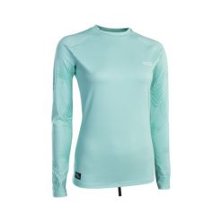 Koszulka surfingowa damska ION Lycra LS crystal blue. Niebieskie bluzki ION, m, bez wzorów, z lycry, sportowe, bez kołnierzyka, bez ramiączek. Za 199.00 zł.