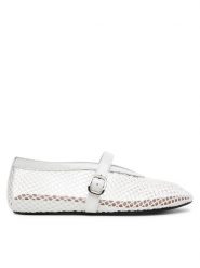 Badura Baleriny MIMOSA-SLT-24067P-52 Biały. Białe baleriny Badura, bez wzorów, z materiału, bez obcasa. Za 229.99 zł.