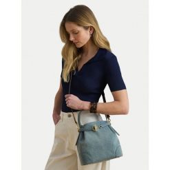 Torebka LAUREN RALPH LAUREN. Niebieskie torebki klasyczne Lauren Ralph Lauren, bez wzorów, bez dodatków. Za 1,799.00 zł.