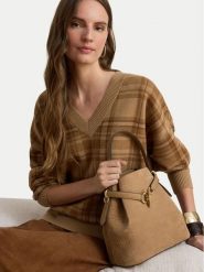 LAUREN RALPH LAUREN Torebka 431P18459001 Brązowy jasny. Brązowe torebki klasyczne Lauren Ralph Lauren, bez wzorów, z nubiku, bez dodatków. Za 1,899.00 zł.