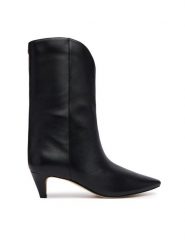 MICHAEL Michael Kors Botki Daniela Mid 40F6DNME6L Czarny. Czarne botki MICHAEL Michael Kors, bez wzorów, ze skóry, bez obcasa, na szpilce, bez zapięcia. Za 1,129.00 zł.