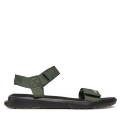 Sandały adidas. Czarne sandały Adidas, bez wzorów, sportowe, bez obcasa, bez zapięcia. Za 149.99 zł.