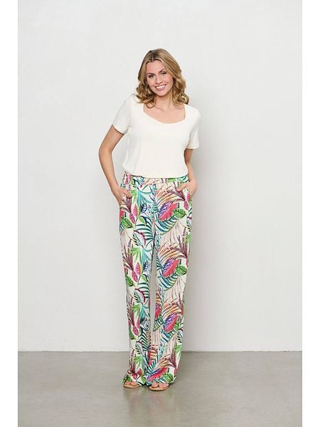 &Co Woman Koszulka "Varia" w kolorze kremowym rozmiar: L. Brązowe bluzki &Co Woman, l, bez wzorów, bez kołnierzyka, bez ramiączek. Za 109.26 zł.