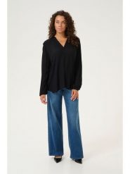 Kaffe Bluzka w kolorze czarnym rozmiar: 42. Czarne bluzki Kaffe, bez wzorów, z wiskozy, bez kołnierzyka, bez ramiączek. Za 78.66 zł.