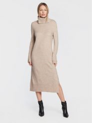 ONLY Sukienka dzianinowa Brandie 15214595 Beżowy Regular Fit. Brązowe sukienki Only, m, bez wzorów, z dzianiny, bez kołnierzyka, bez ramiączek. Za 99.99 zł.
