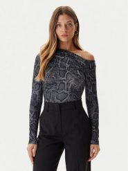 Guess Bluzka W5BP08 K1492 Szary Slim Fit. Szare bluzki Guess, s, z aplikacjami, z syntetyku, bez kołnierzyka, bez ramiączek. Za 299.99 zł.
