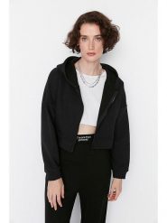 Trendyol Bluza w kolorze czarnym rozmiar: L. Czarne bluzy Trendyol, l, bez wzorów, bez kaptura. Za 52.99 zł.