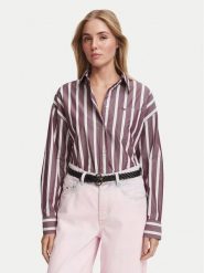 Tommy Jeans Koszula Essential DW0DW23340 Fioletowy Oversize. Fioletowe koszule Tommy Jeans, l, bez wzorów, z bawełny, bez kołnierzyka, bez ramiączek. Za 449.99 zł.