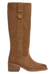 Pepe Jeans FOOTWEAR Skórzane kozaki w kolorze jasnobrązowym rozmiar: 38. Brązowe kozaki Pepe Jeans FOOTWEAR, na zimę, z jeansu, bez obcasa, bez zapięcia. Za 288.18 zł.