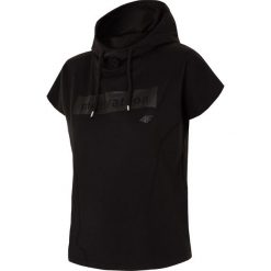 Bluza damska BLD001 - czarny. Czarne bluzy 4f, na lato, bez wzorów, z bawełny, bez kaptura. W wyprzedaży za 29.99 zł.
